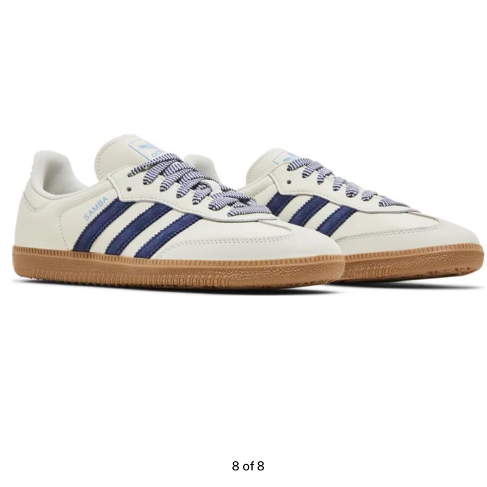 Adidas Samba OG Off White Dark Blue size 6